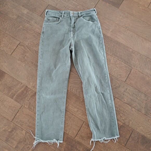 Pilcro‎ Anthropologie the Vintage Straight Green Raw Hem Jean 30 - Picture 1 of 4